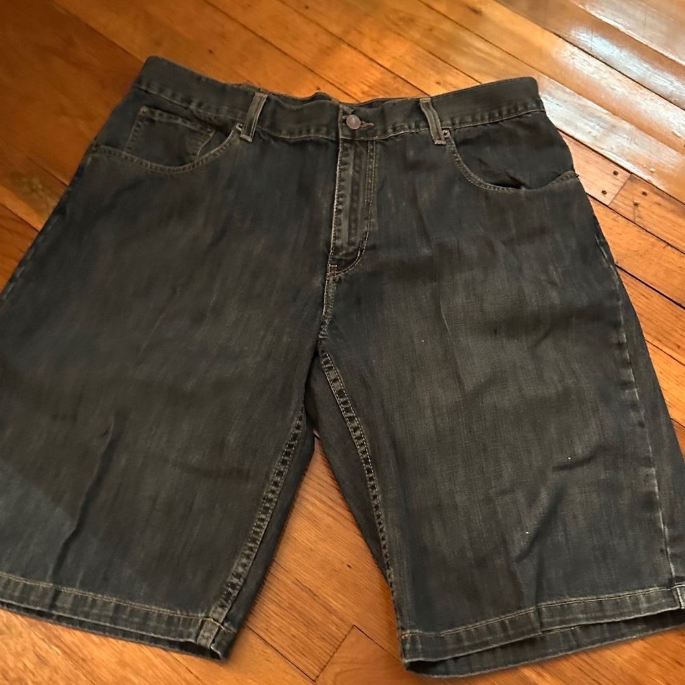 Men's Black Denim Shorts